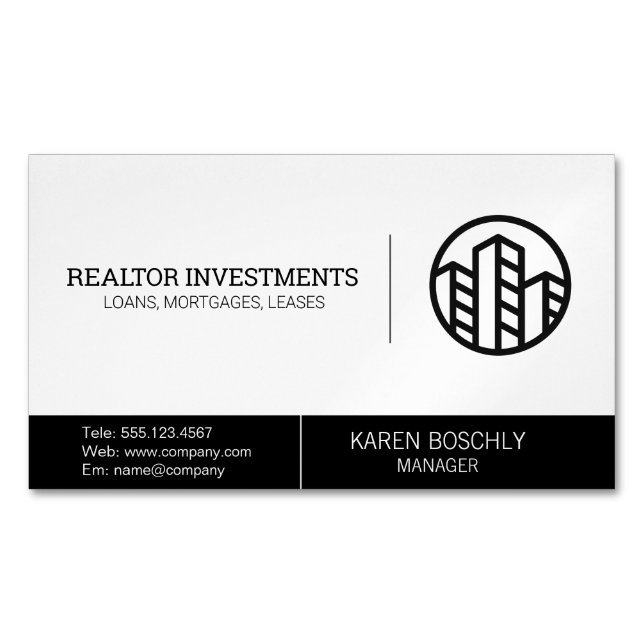 Professional | Realtor Investor Magnetic Business Card (Front)