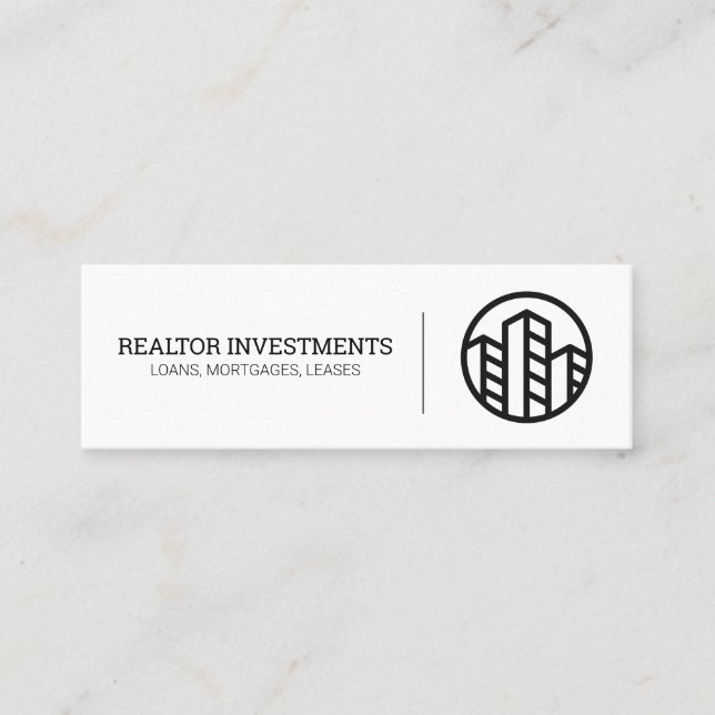 Professional | Realtor Investor Mini Business Card (Front)