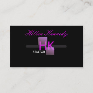 Professional Realtor Monogram Business Cards