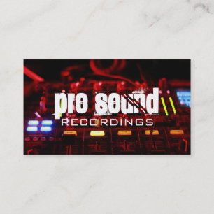 Professional Recording Studio Music Artists Business Card