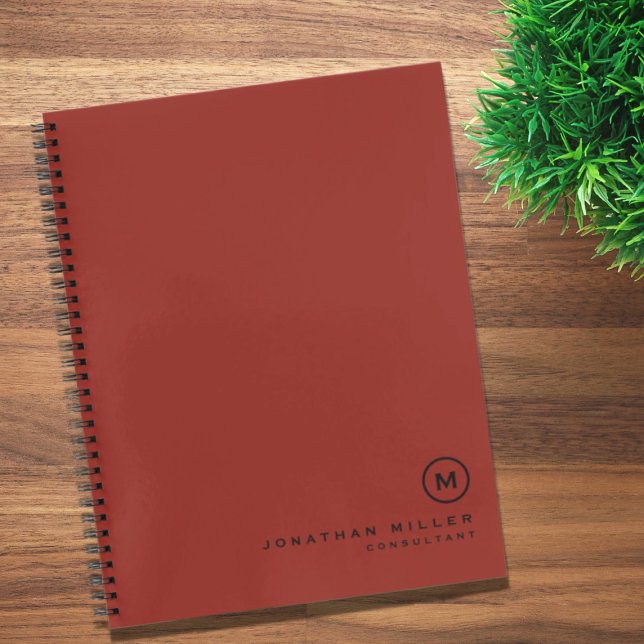 Professional Red Black Monogram Notebook (Creator Uploaded)