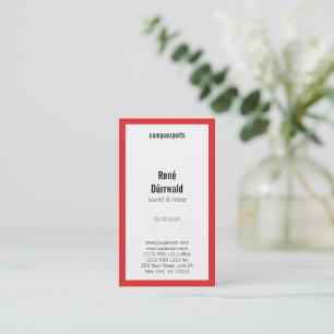 Professional red business card
