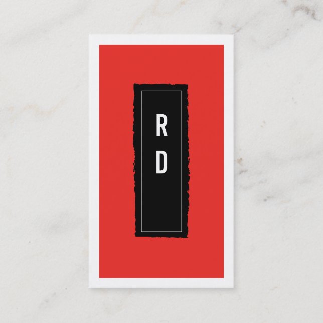 Professional red business card (Back)