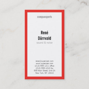 Professional red business card