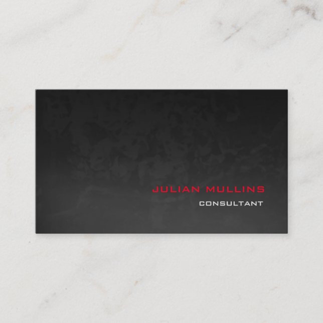 Professional Red Grey Pattern Modern Elegant Business Card (Front)