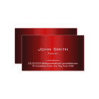 Professional Red Metal Pastor Business Card