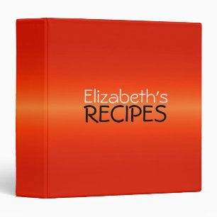 Professional Red Recipes Binder