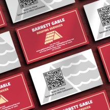 Professional Red Roofing Contractor QR Code