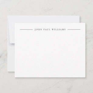 Professional Refined Modern Centre Name Black Line Card