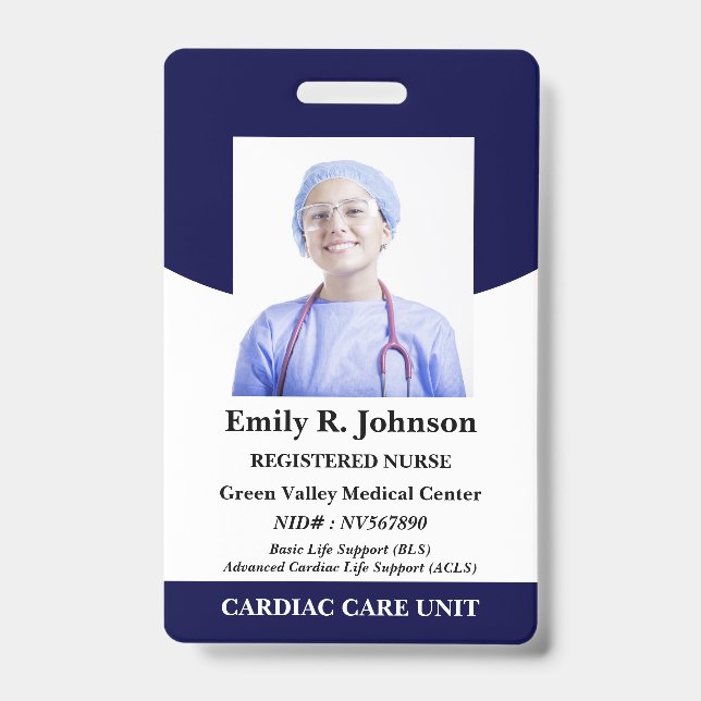 Professional Registered  Nurse ID Badge (Front)