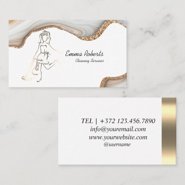 Professional Reliable Cleaning Services  Business Business Card (Front/Back)