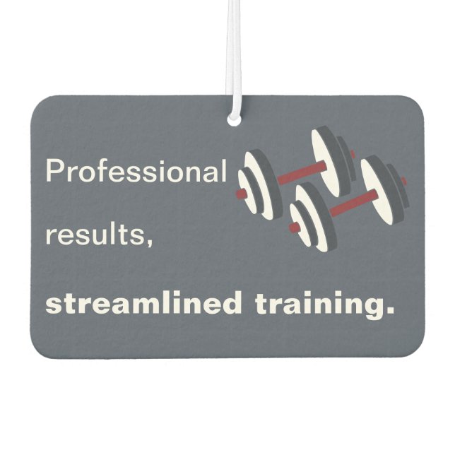 Professional Results, Streamlined Training - Grey Air Freshener (Front)