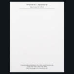 Professional Retro Style Elegant Plain Simple Letterhead<br><div class="desc">Trendy Retro Style Template For All Needs.</div>