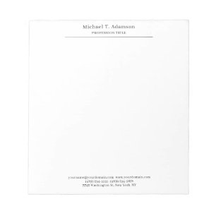Professional Retro Style Elegant Plain Simple Notepad