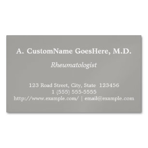 Professional Rheumatologist Magnetic Business Card