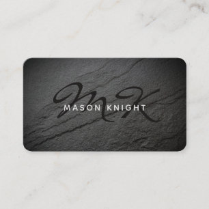 Professional Rock Slate Stone Grunge Design Business Card