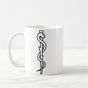 Professional Rod of Asclepius Medical Coffee Mug