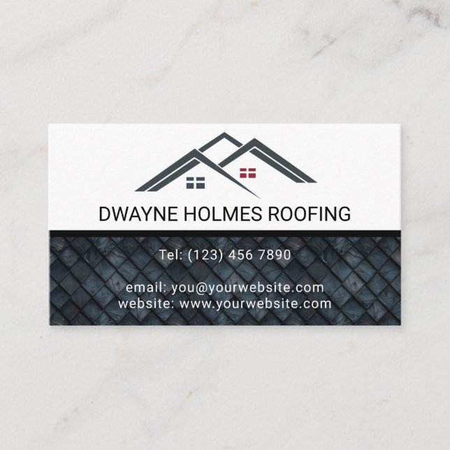 Professional  Roofing Company Contractor  Business Card (Front)