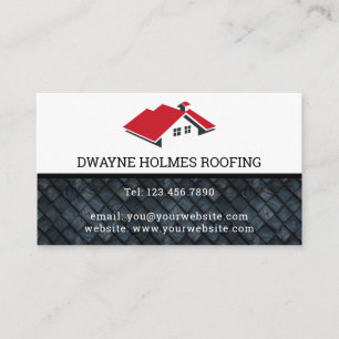Professional  Roofing Company Contractor  Business Card
