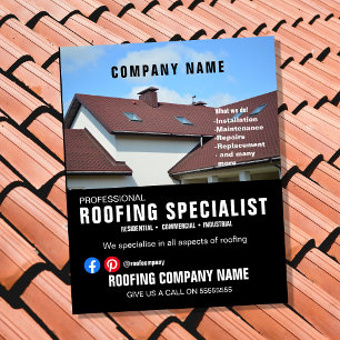 Professional Roofing Company Flyer   Customizable 