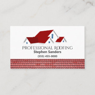 Professional Roofing Construction Company Business Card