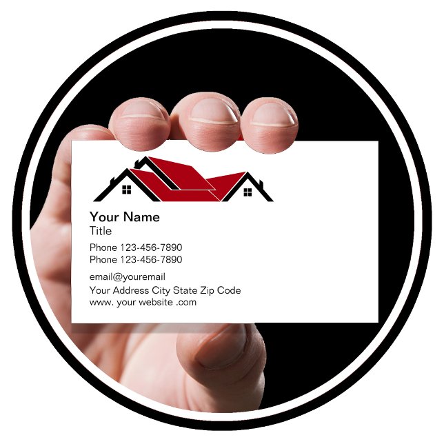 Professional Roofing Logo Business Card (Creator Uploaded)