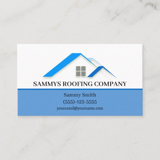 Professional Roofing Roofer Contractor Service Business Card (Front)