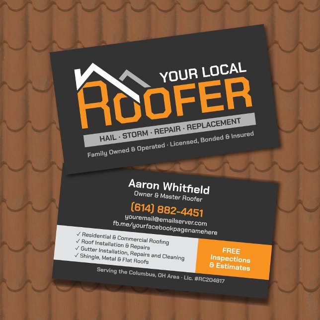 Professional Roofing Services - Roofer Business Card (Creator Uploaded)