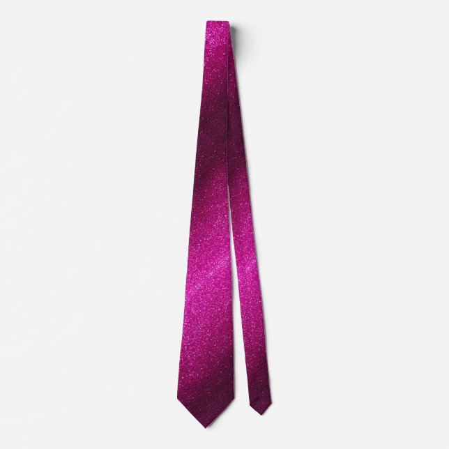 Professional Ruby Red Glitter Ombre Sparkles Groom Tie (Front)