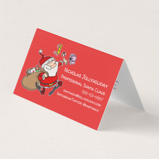 Professional Santa Claus Funny Informal Cartoon Business Card