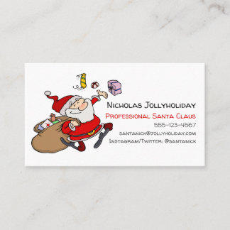 Professional Santa Claus Funny Informal Cartoon Business Card