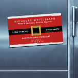 Professional Santa Claus Modern Magnetic Business Card<br><div class="desc">Magnetic Professional Santa Claus Business Cards - Are you being Santa Claus this christmas - well - not the real one of course - he lives in the North Pole - or Lapland - not sure actually where he lives - it's a secret. Anyway - if you are standing in...</div>