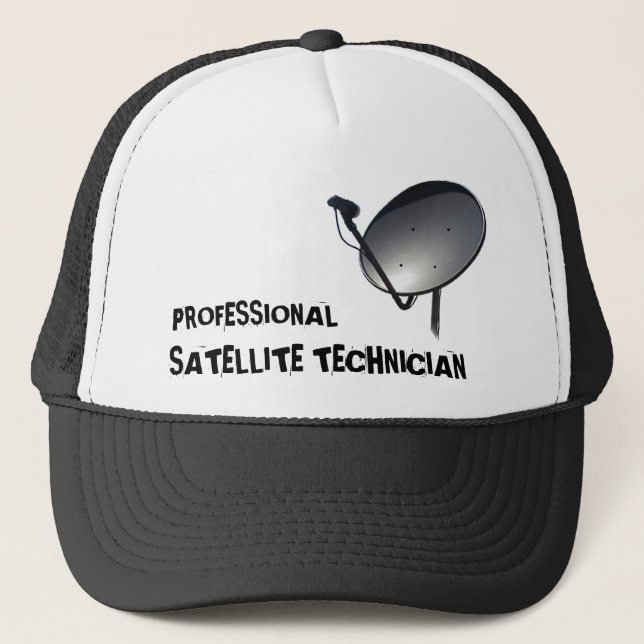 PROFESSIONAL SATELLITE DISH TECHNICIAN TRUCKER HAT (Front)