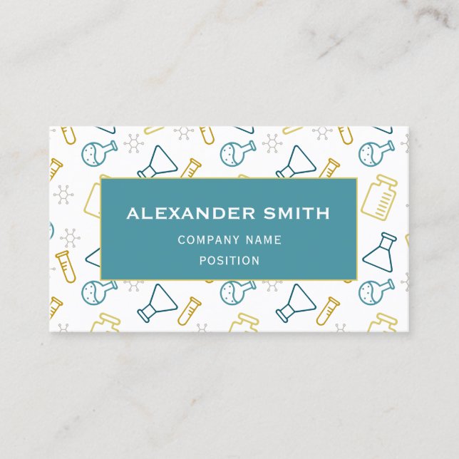 Professional Science Company Corporate  Business Card (Front)