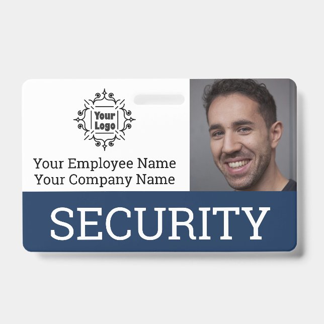 Professional Security Guard Photo ID Badge (Front)