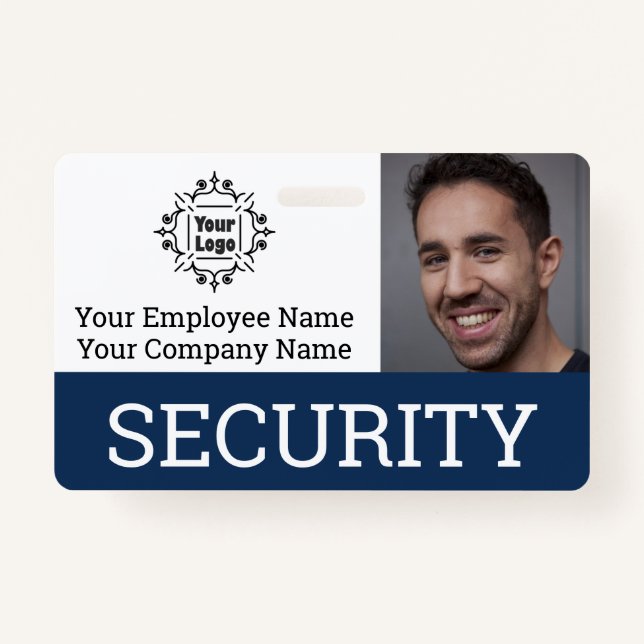 Professional Security Guard Photo ID Badge (Front)