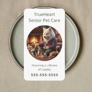 Professional Senior Pet Care Elderly Dog Care Business Card
