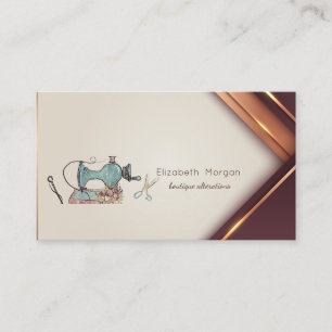 Professional Sewing Machine Scissors Needle Business Card