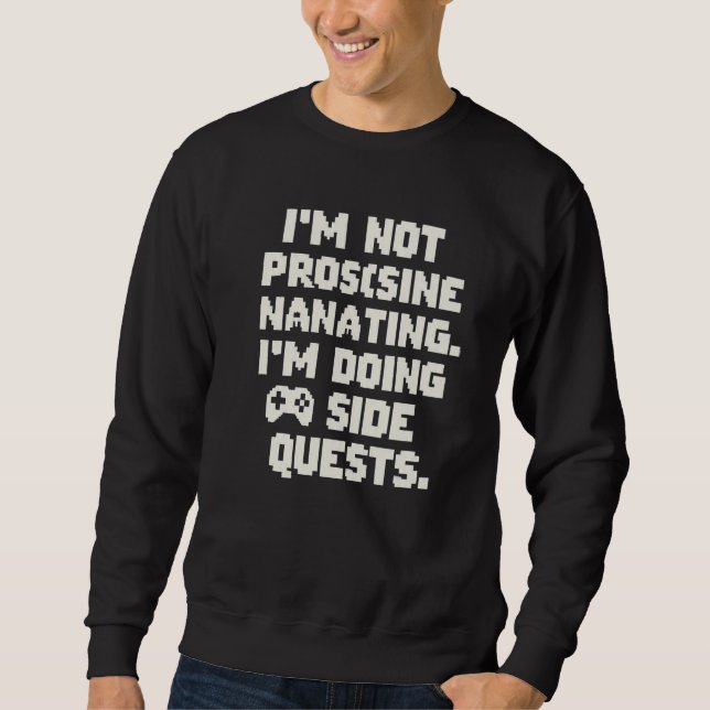 Professional Side Quester Funny Gamer  Sweatshirt (Front)