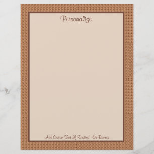 Professional Sienna Brown Border Personalize