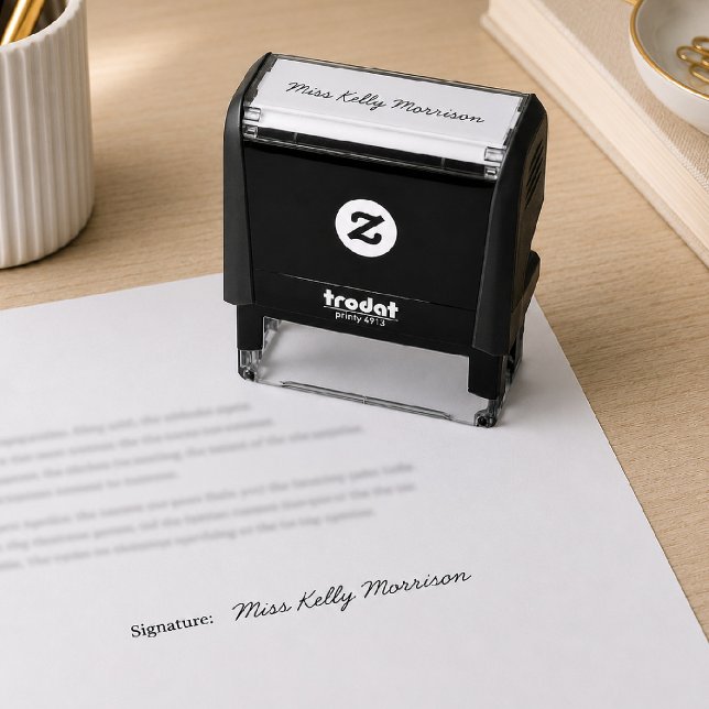 Professional Signature Name Business  Self-inking Stamp (Creator Uploaded)