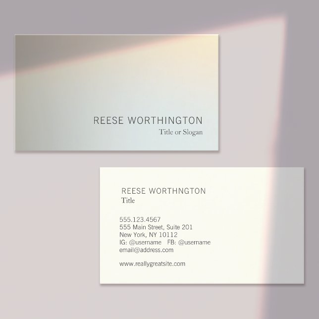Professional  Silver Elegant Modern  Business Card (Creator Uploaded)