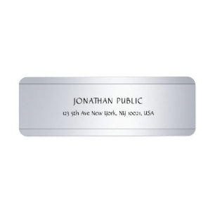 Professional Silver Elegant Moderne Adresse de ret