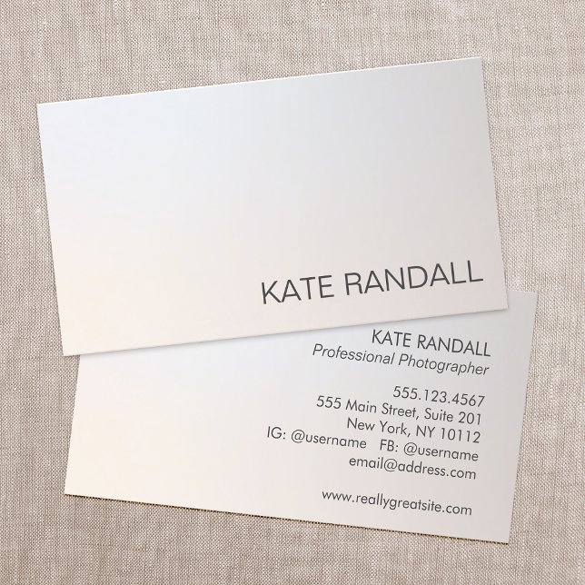 Professional Silver Gradient Minimalistic Modern Business Card (Creator Uploaded)