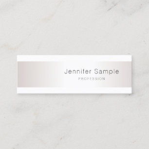 Professional Silver Look Modern Sleek Design Mini Business Card