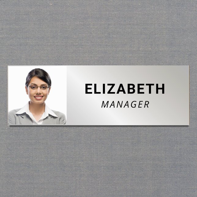 Professional Silver Photo ID Name Tag (Creator Uploaded)