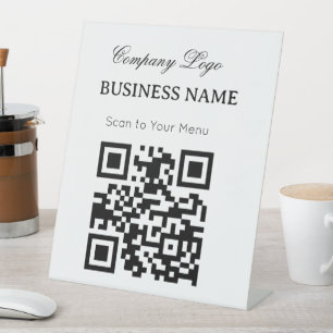 Professional simple 10" x 12" Restaurant Business  Pedestal Sign