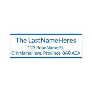 Professional, Simple and Plain Surname + Address Self-inking Stamp