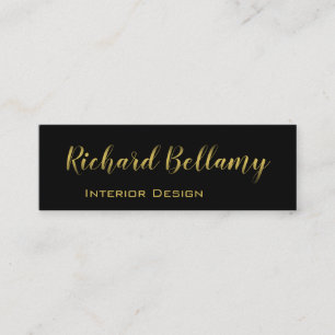 Professional Simple Black Gold - Business Card