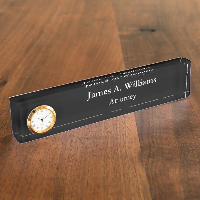 Professional Simple Custom Desk Plate (Side)